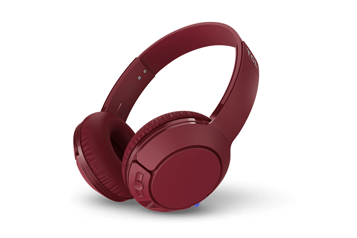 Bluetooth On-ear Burgundy USA Mic TCL TCL - MTRO200BTRD Wireless Headphones with Crush |