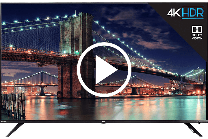 TCL Smart TV Serie 6, 4K, con UHD, Dolby Vision, HDR, QLED Roku 55R635