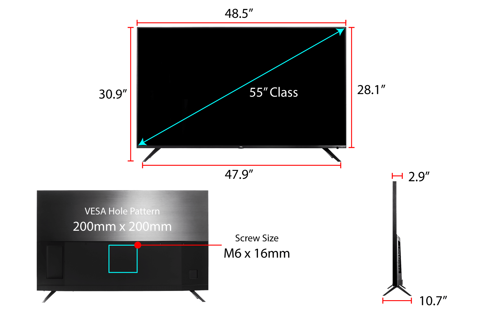 TCL 55" Class 6-Series 4K UHD Dolby Vision HDR Roku Smart TV - 55R617